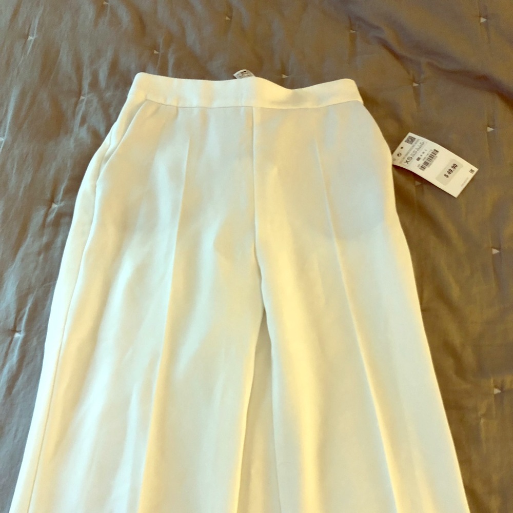 White wide leg Zara pants